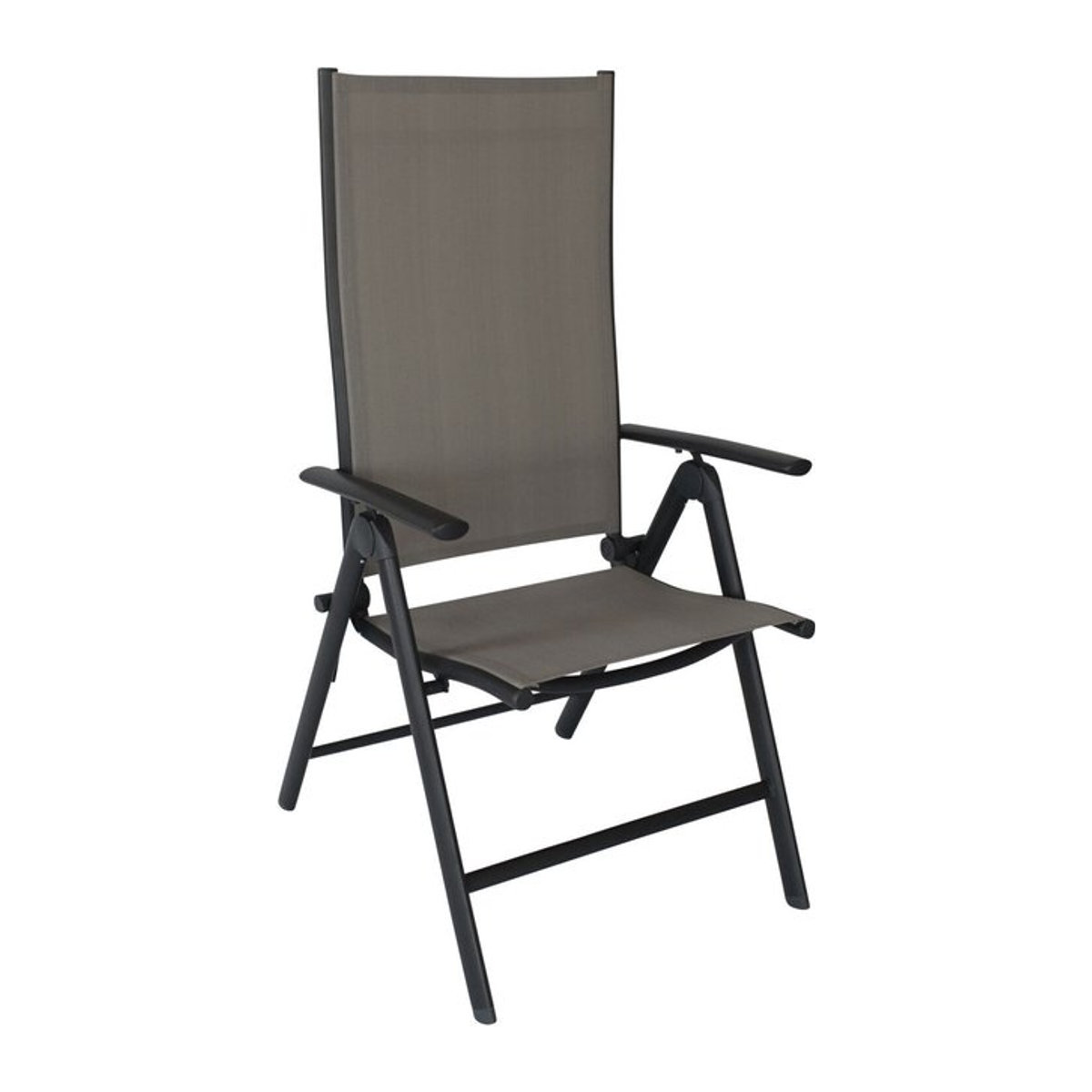Villana Sylvania Klappstuhl aus Aluminium und Polyester, Anthrazit/Grau, B/T/H: 67 x 58 x 113 cm - Bild 1