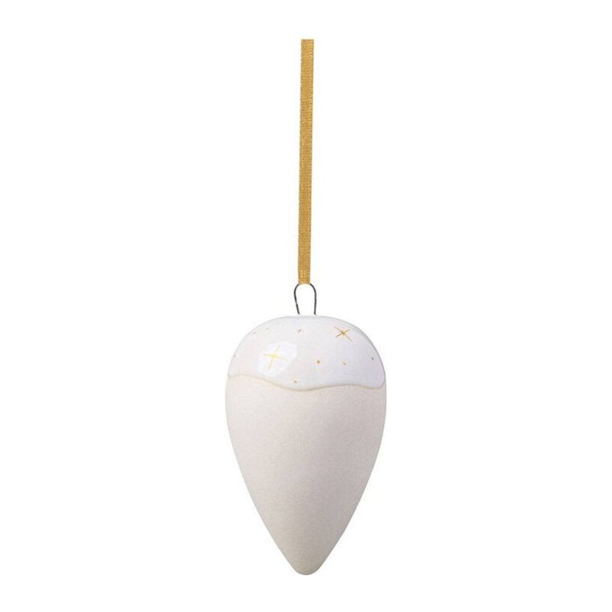 Villeroy & Boch Hängeornament Tropfen Winter Glow aus Porzellan in Weiß - Bild 1