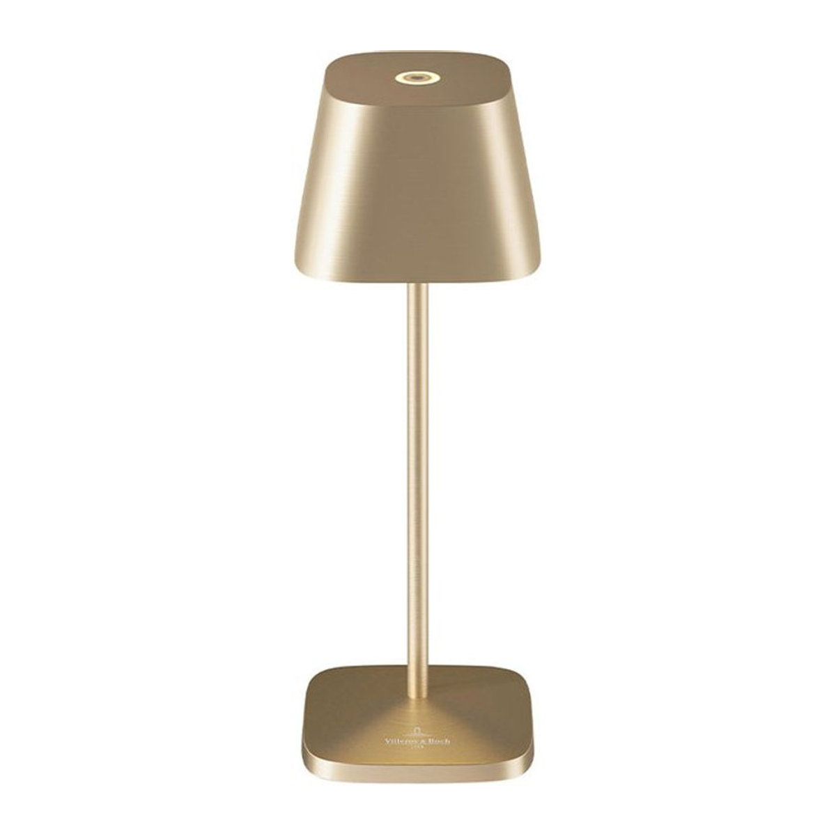 Villeroy & Boch Neapel Micro RC Akku-Tischleuchte aus Aluminium in Gold gebürstet mit LED, H x B x T: 20 x 6,5 x 6,5 cm - Bild 2