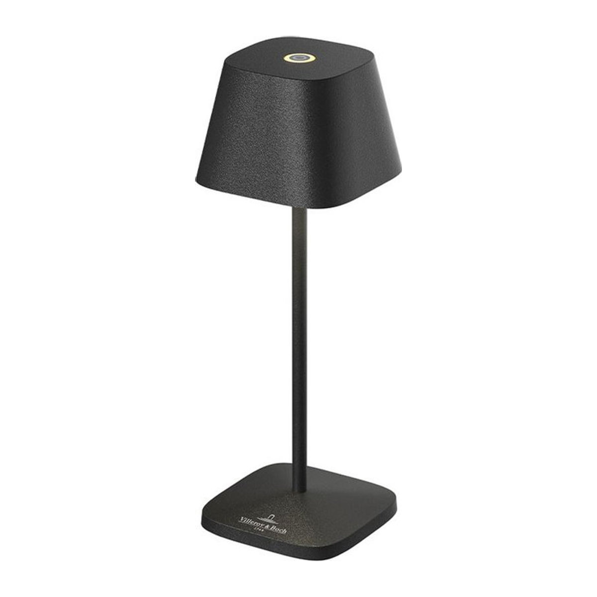 Villeroy & Boch Neapel Micro RC Akku-Tischleuchte aus Aluminium in Schwarz mit warmweißem LED-Licht, B/T/H: 6,5 x 6,5 x 20 cm - Bild 2