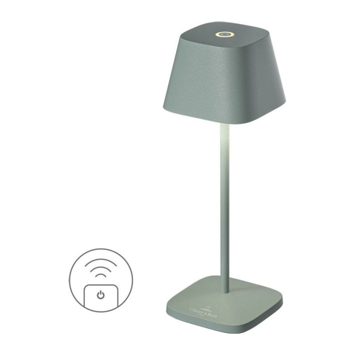 Villeroy & Boch Neapel Micro RC LED-Akku-Tischleuchte in Grün aus Aluminium, B/T/H: 6,5 x 6,5 x 20 cm - Bild 1
