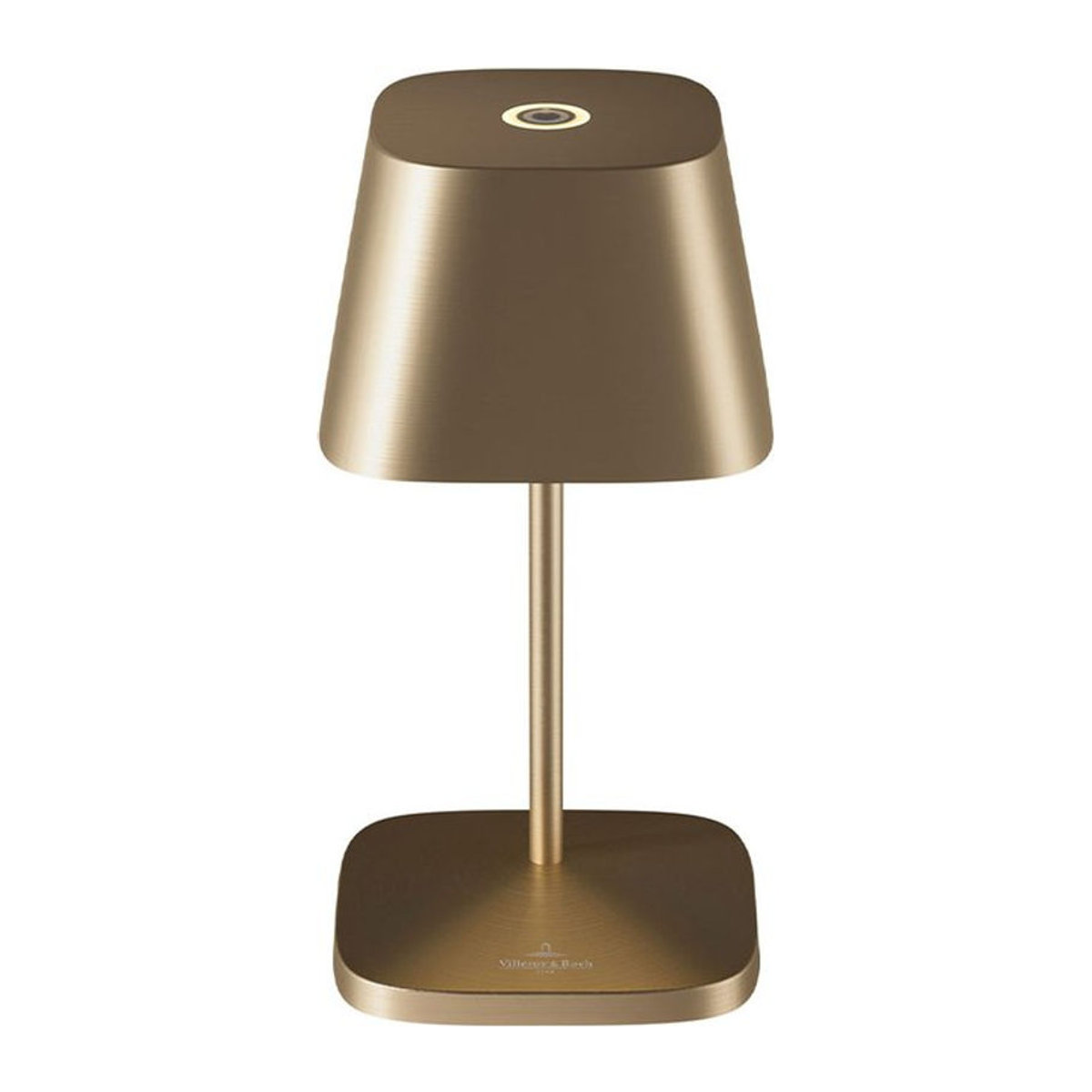 Villeroy & Boch Neapel RC Akku-Tischleuchte aus Aluminium in Gold gebürstet mit LED, L 10 x B 10 x H 20 cm - Bild 2