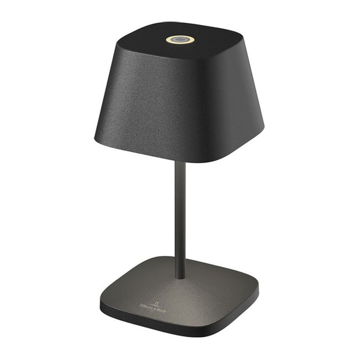 Villeroy & Boch Neapel RC Akku-Tischleuchte aus Aluminium in Schwarz mit LED, B/T/H: 10 x 10 x 20 cm - Bild 2