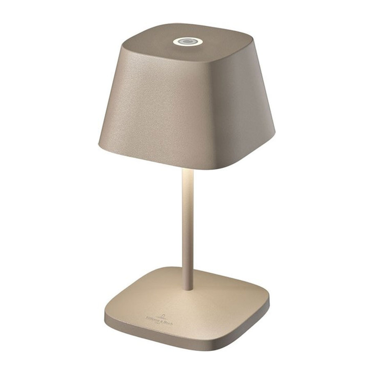 Villeroy & Boch Neapel RC Akku-Tischleuchte LED in Beige mit Aluminium-Elementen, B/T/H: 10 x 10 x 20 cm - Bild 2