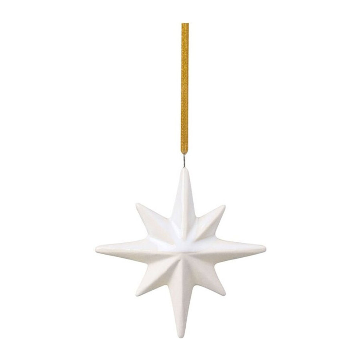 Villeroy & Boch Ornament Stern Winter Glow Hängeornament aus weißem Porzellan - Bild 1