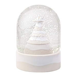 Villeroy & Boch Schneekugel Winter Glow in Weiß aus Glas mit Durchmesser: 11 cm
