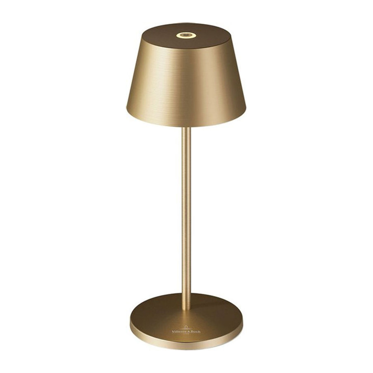 Villeroy & Boch SEOUL MICRO RC Akku-Tischleuchte aus Aluminium in Gold gebürstet mit LED, Ø x H: 7,5 x 20 cm - Bild 2