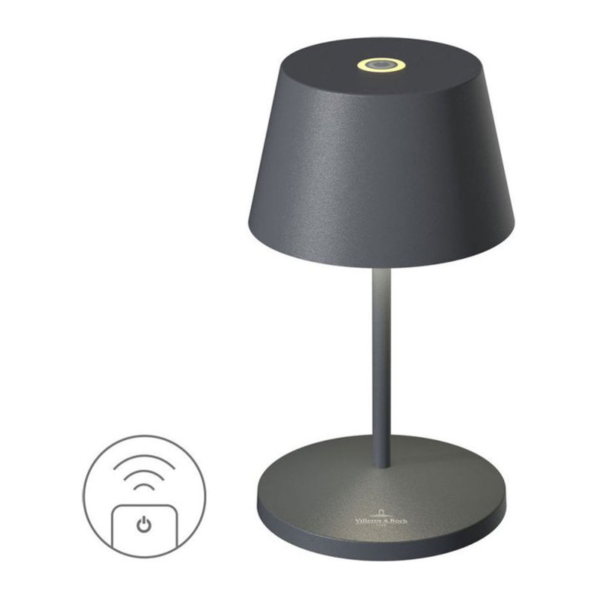 Villeroy & Boch SEOUL RC Akku-Tischleuchte LED Anthrazit Ø 11 cm x H 20 cm - Bild 1