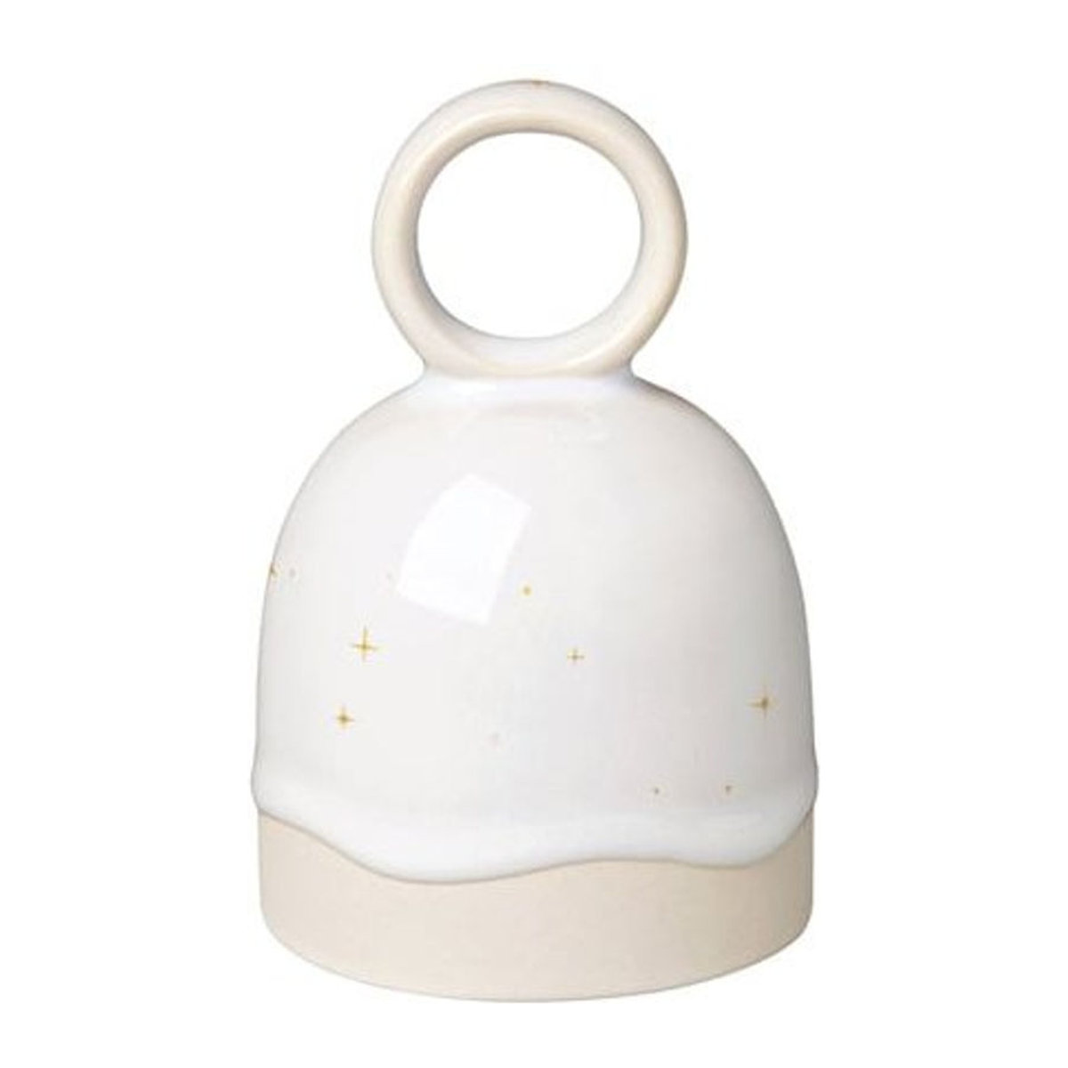 Villeroy & Boch Tischglocke Winter Glow aus Keramik in Weiß Durchmesser: 6,6 cm - Bild 1