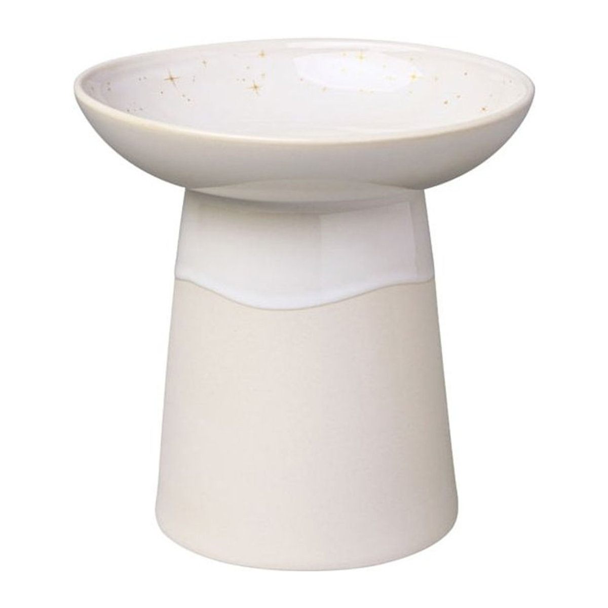 Villeroy & Boch Vase Winter Glow aus Keramik in Beige und Weiß für Schnittblumen, Höhe: 14,7 cm - Bild 1