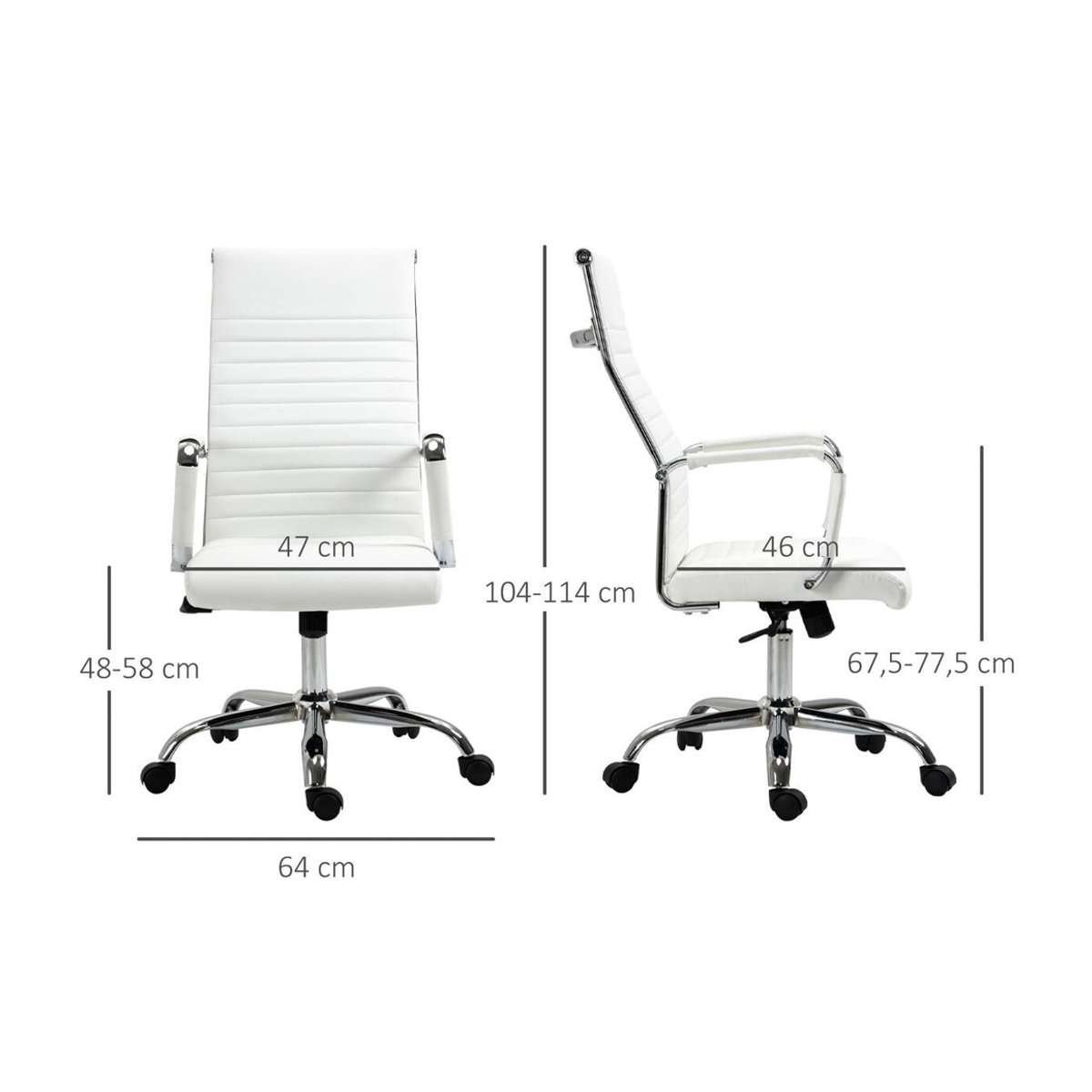Vinsetto Gaming-Sessel 921-383WT in Weiß aus Kunstleder - Bild 2