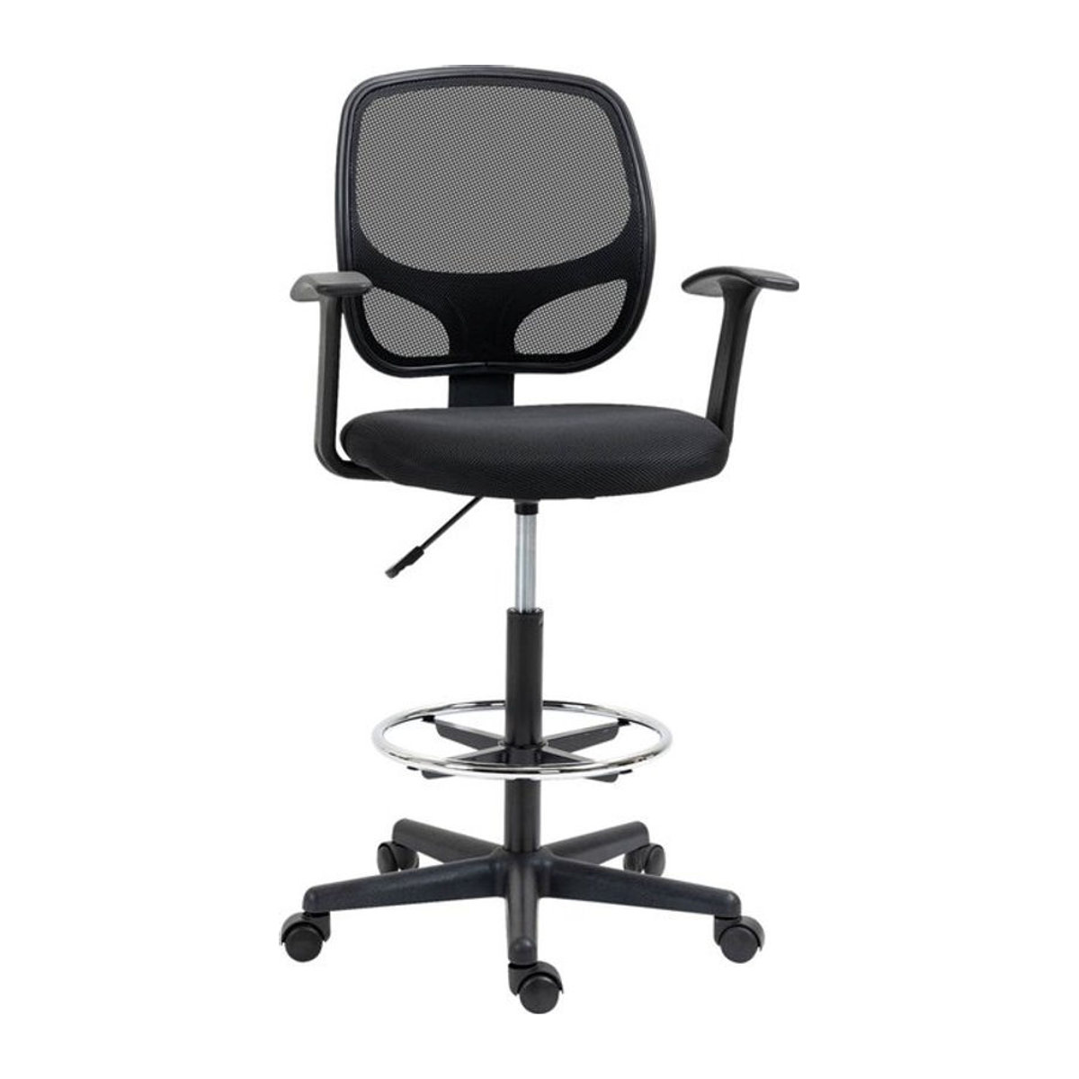 Vinsetto Schreibtischstuhl Modern in Schwarz mit Mesh-Rücken und Stoffbezug - Bild 1