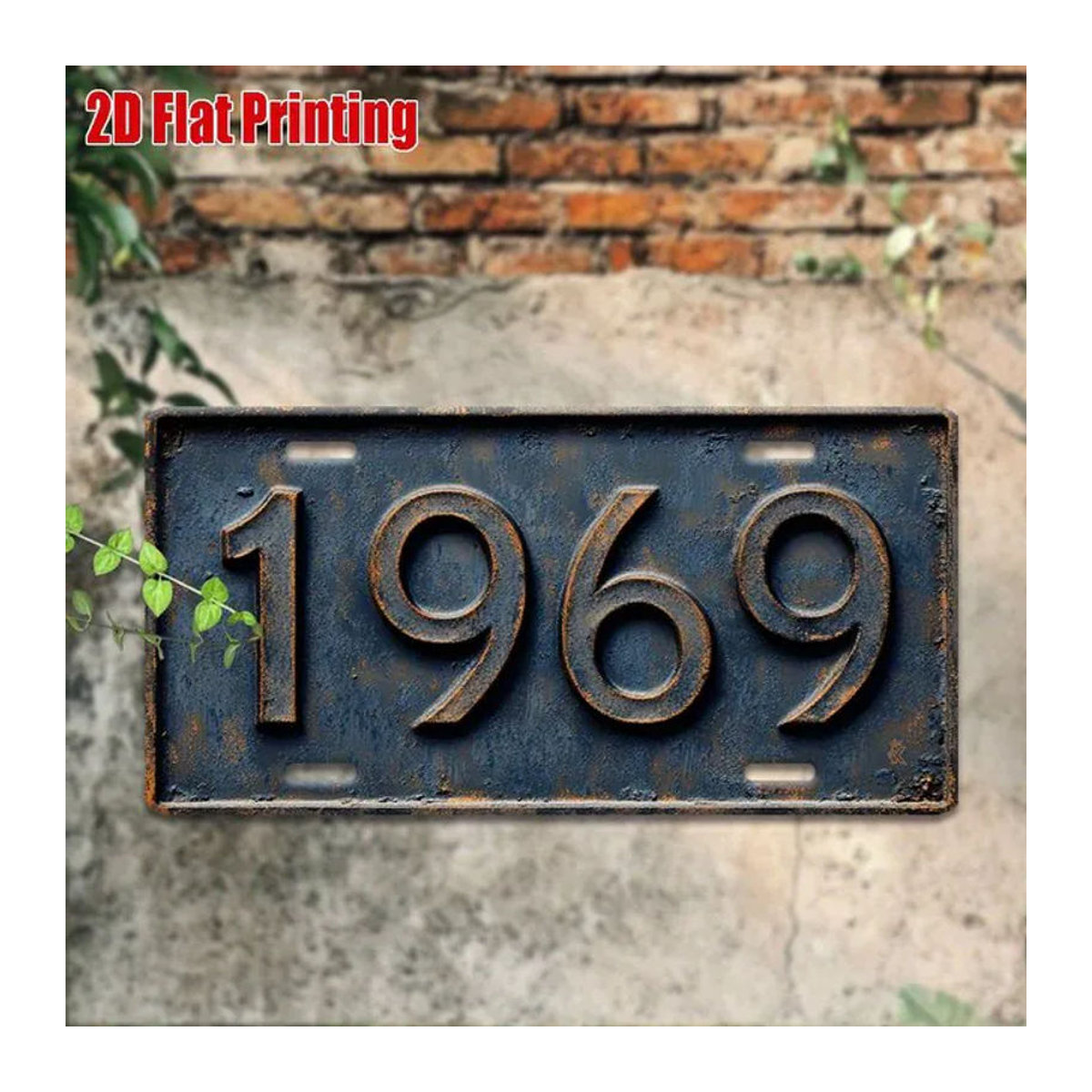 Vintage 1969 Metallschild CIFBUY Schwarz Rechteckig Wanddekoration für Garage und Bar B/H/T: 30 x 30 x 30 cm - Bild 1