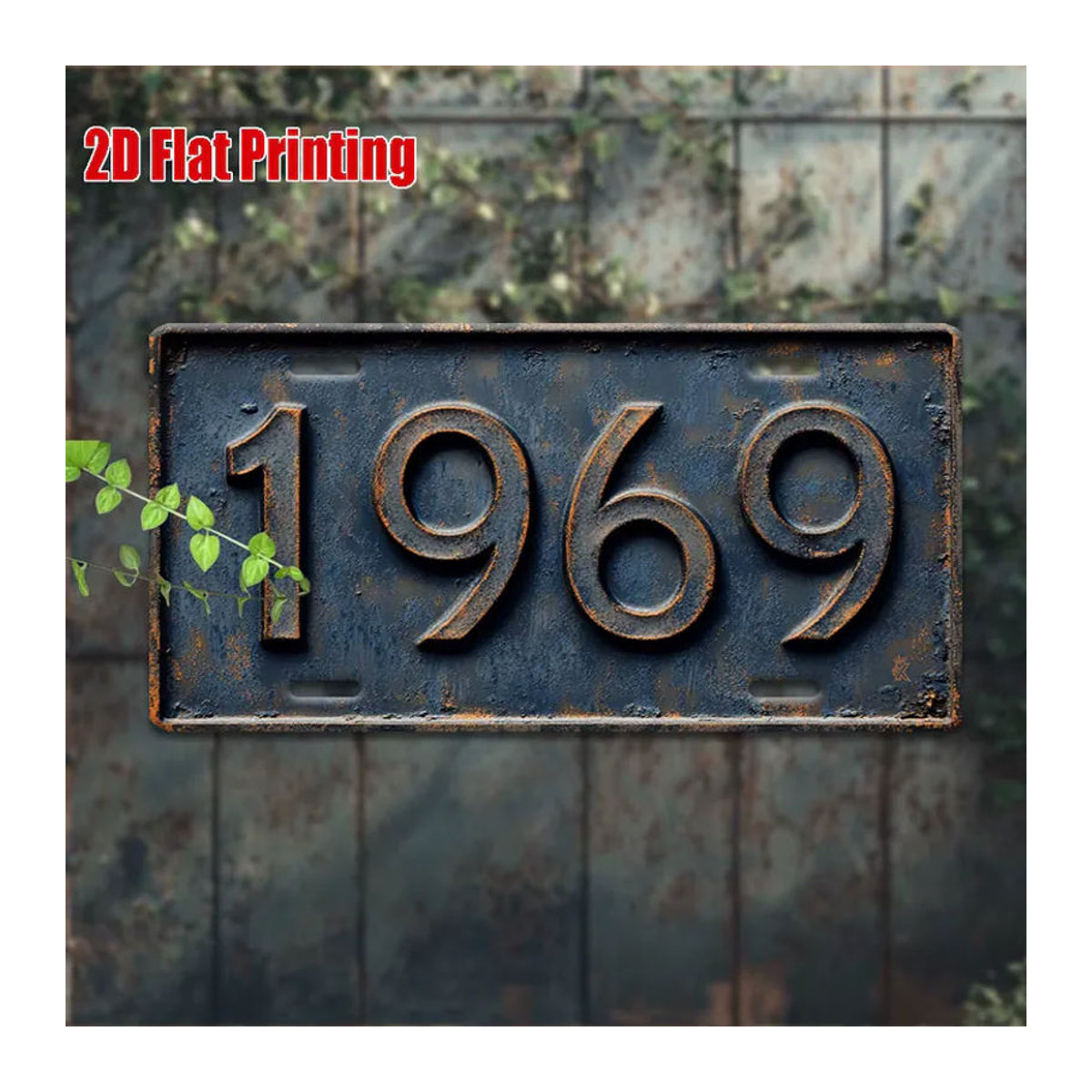 Vintage 1969 Metallschild CIFBUY Schwarz Rechteckig Wanddekoration für Garage und Bar B/H/T: 30 x 30 x 30 cm - Bild 3