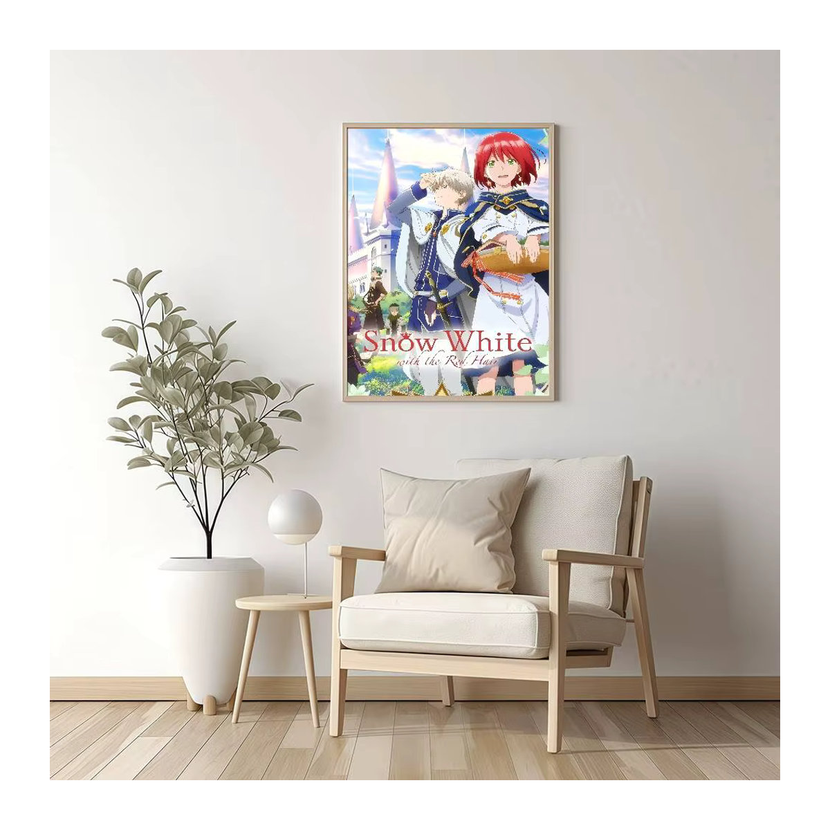 Vintage Anime DIY Poster mit R-Rothaar Porträt in Weiß und Mehrfarbig auf Papier für die Wandmontage - Bild 4