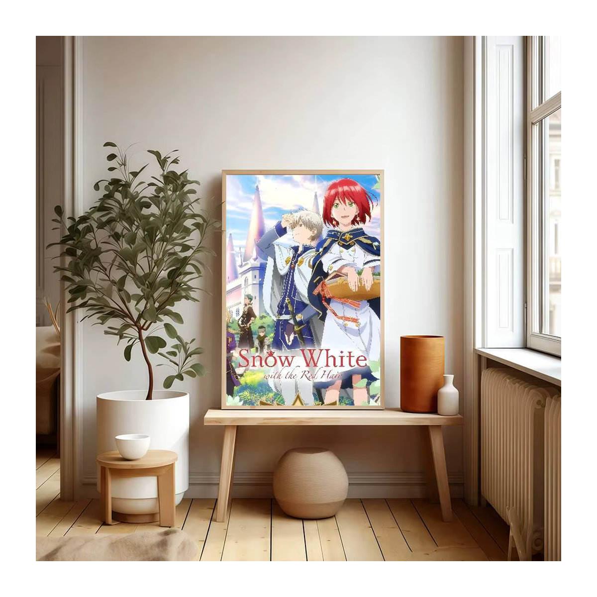 Vintage Anime DIY Poster mit R-Rothaar Porträt in Weiß und Mehrfarbig auf Papier für die Wandmontage - Bild 5