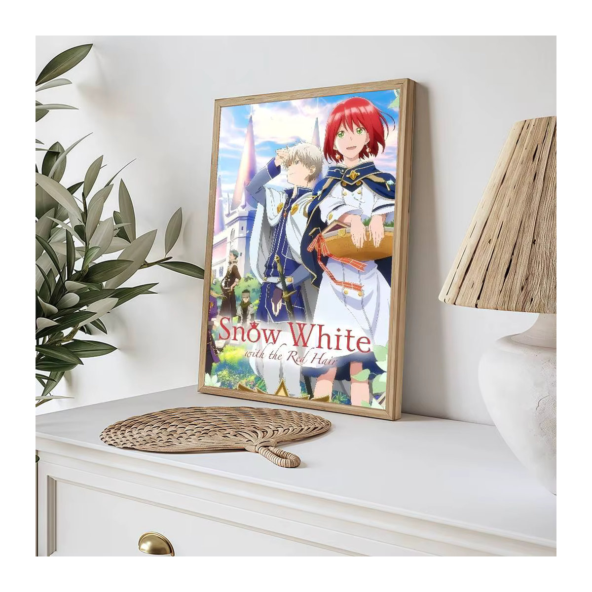 Vintage Anime DIY Poster mit R-Rothaar Porträt in Weiß und Mehrfarbig auf Papier für die Wandmontage - Bild 6