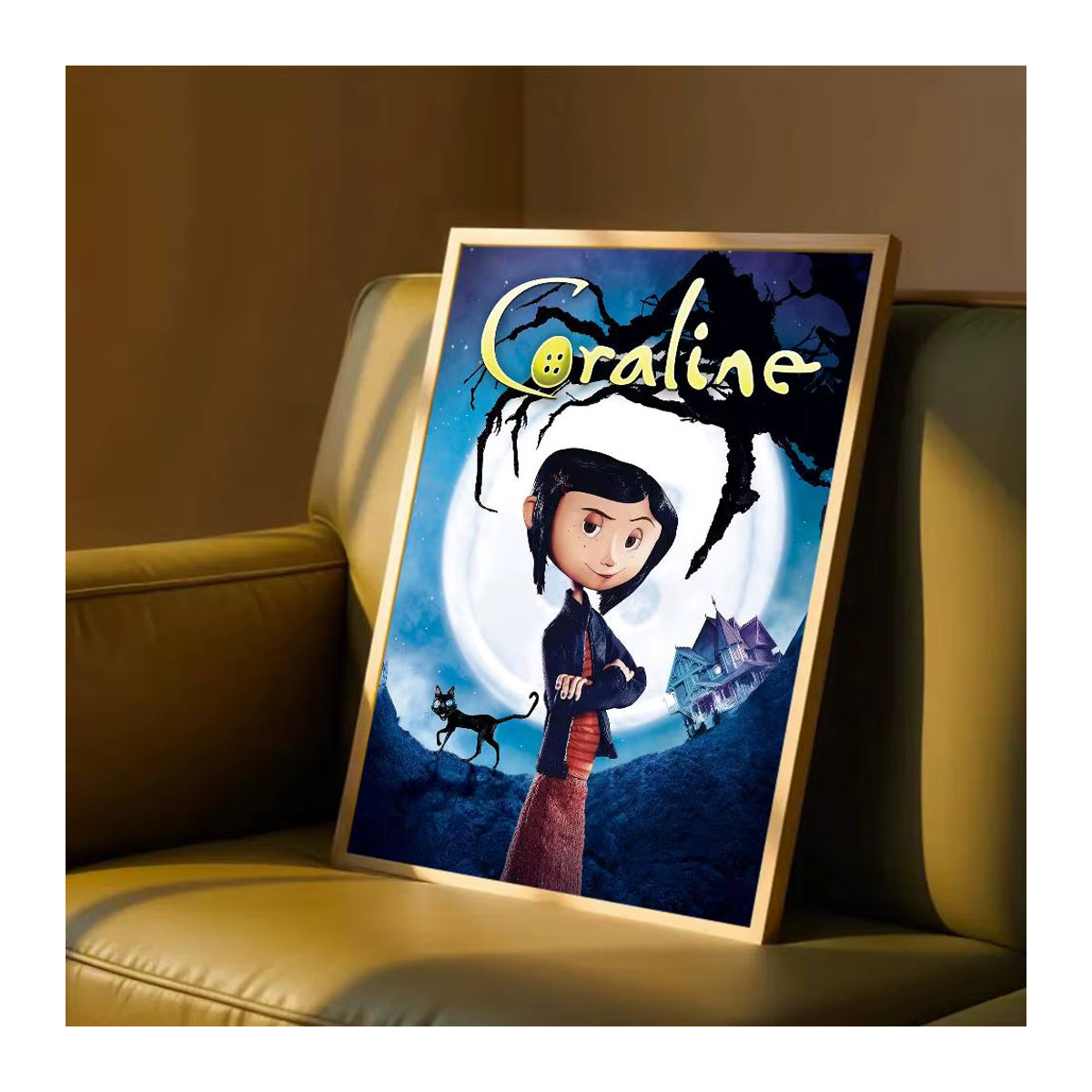 Vintage Anime Poster C-Coraline Porträt Wandkunst in HD-Qualität, mehrfarbig, rahmenlos, Hochformat - Bild 6