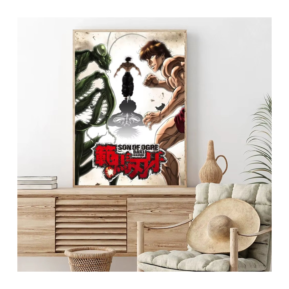 Vintage Baki Hanma Anime Poster aus Papier in Mehrfarbig, Rahmenloses Wandkunst Porträt für Schlafzimmer und Studie, Hochformat - Bild 2