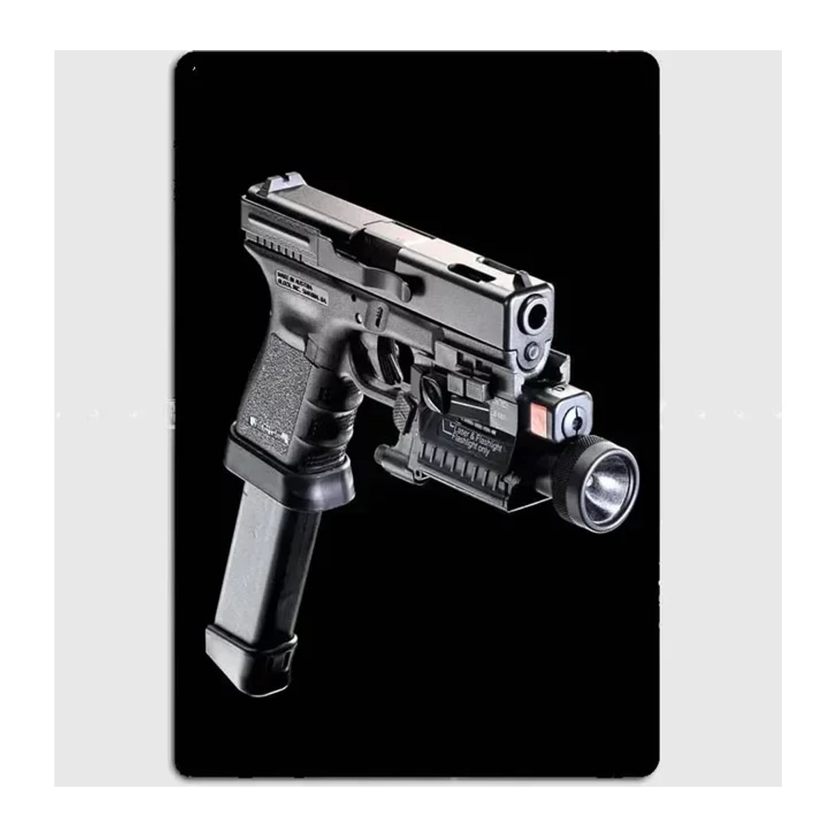 Vintage-Blechschild Valines Pistols von MINISO aus Metall in Schwarz für deine Wanddekoration, B/H: 30 x 20 cm - Bild 1