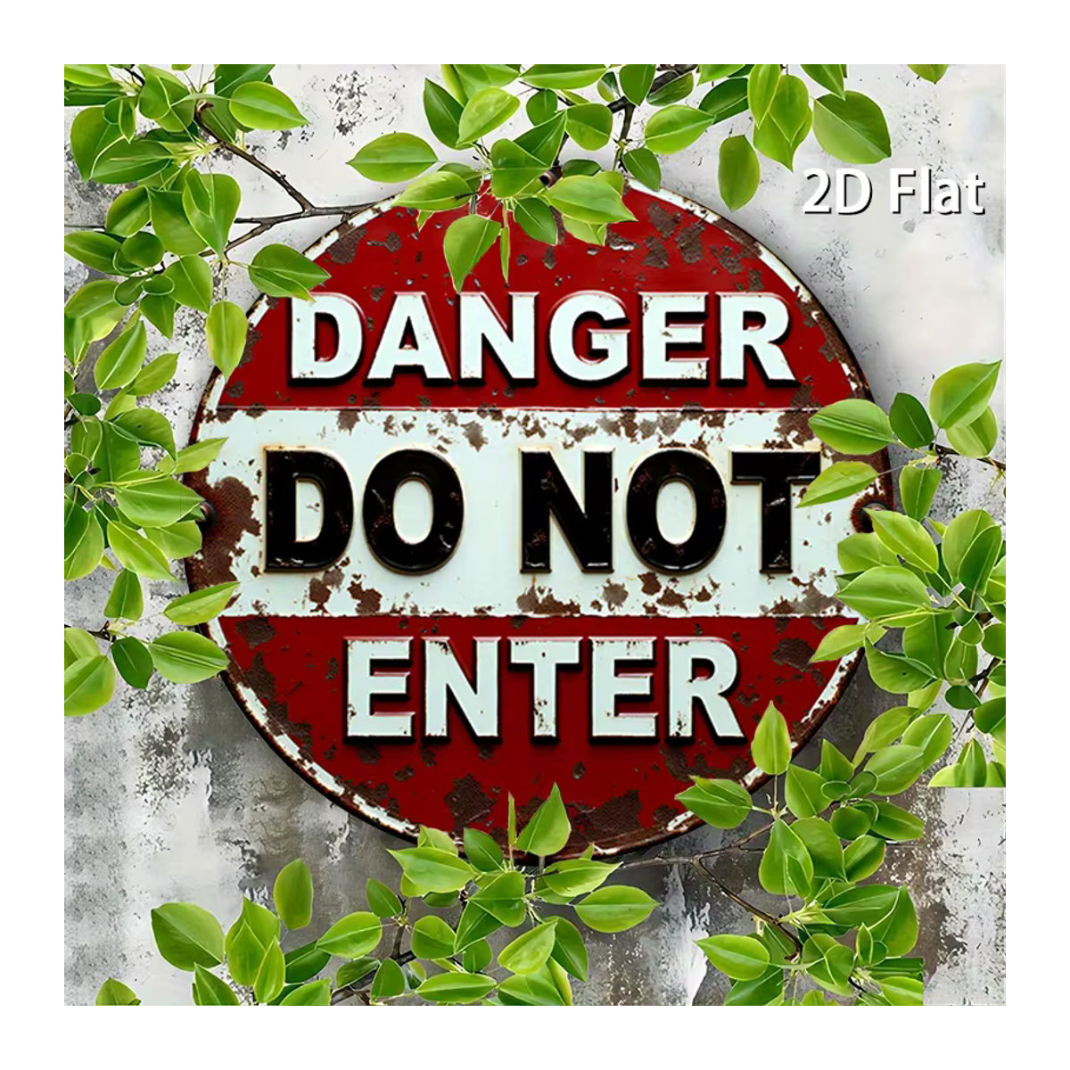 Vintage Danger Do Not Enter Aluminium-Metallschild in Rot und Weiß für die Wandmontage - Bild 6