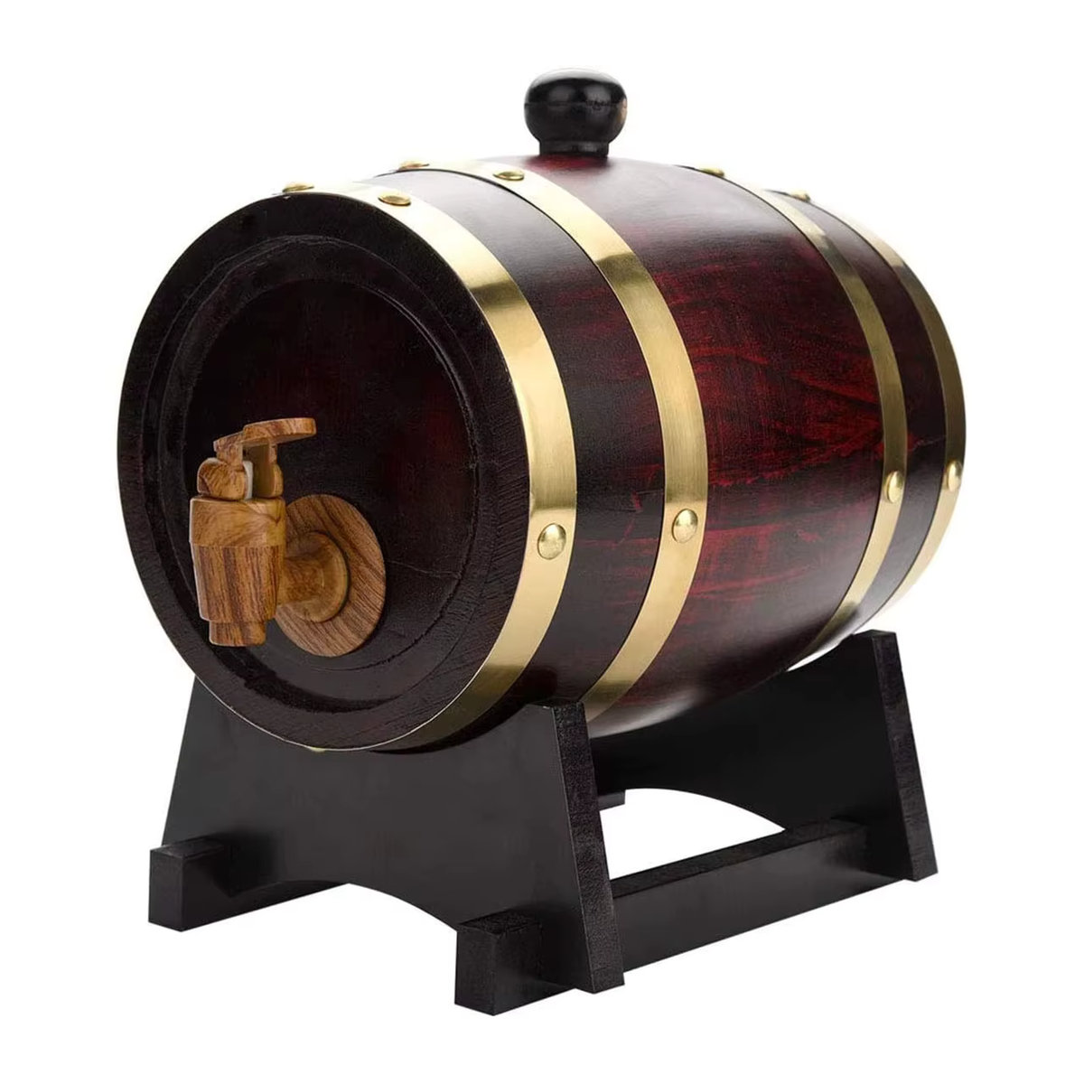 Vintage Eichenholz Weinbarrel zur Lagerung von Wein, Bier oder Whisky, Braun - Bild 3