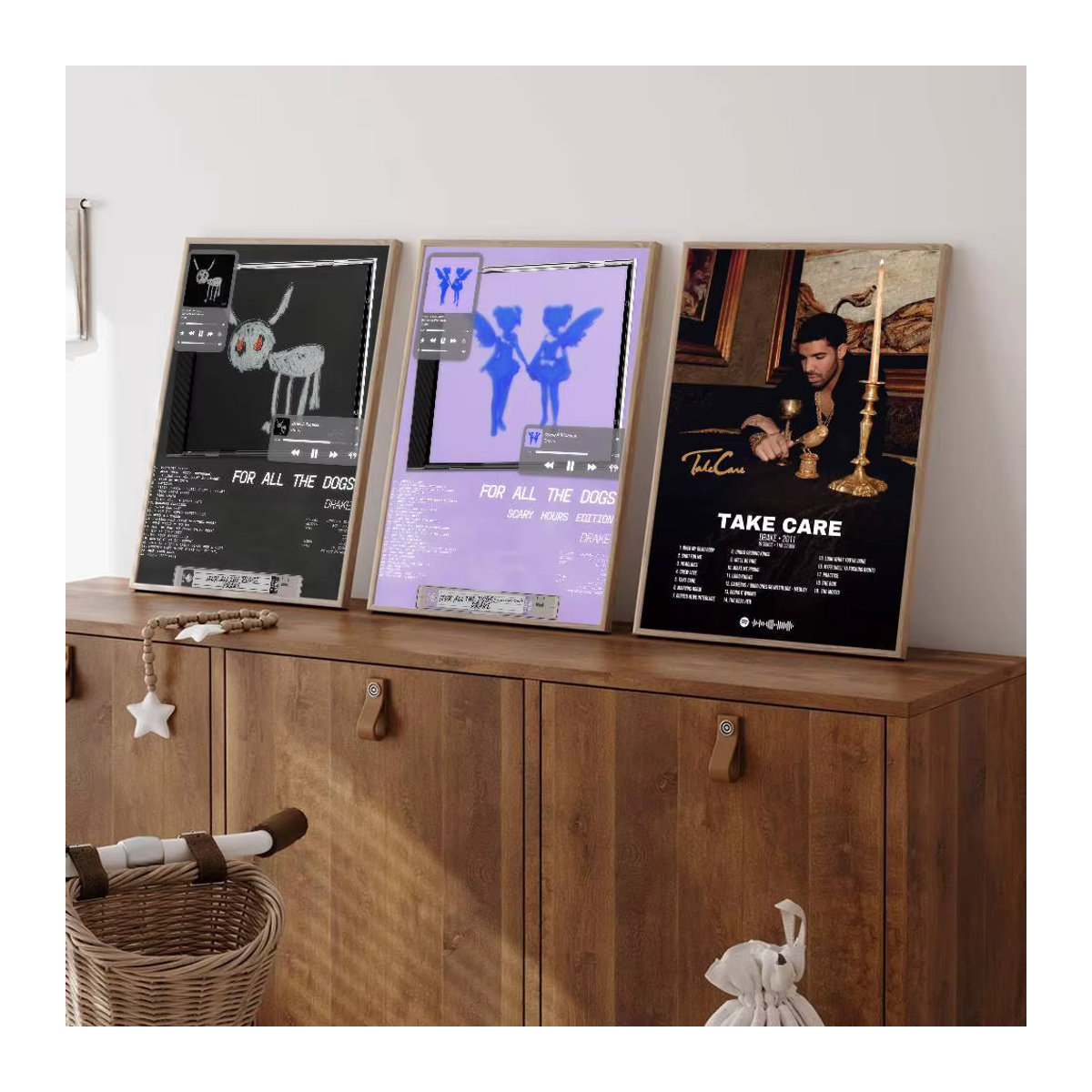 Vintage Film- und Musikposter im Retro-Stil aus braunem Kraftpapier für Hundefans als DIY-Wanddekoration oder Tischaufstellung - Bild 1