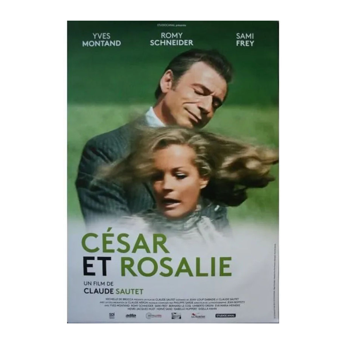 Vintage Filmplakat César et Rosalie mit Yves Montand und Romy Schneider, mehrfarbig, Papier, Breite: 60 cm, Höhe: 40 cm - Bild 1
