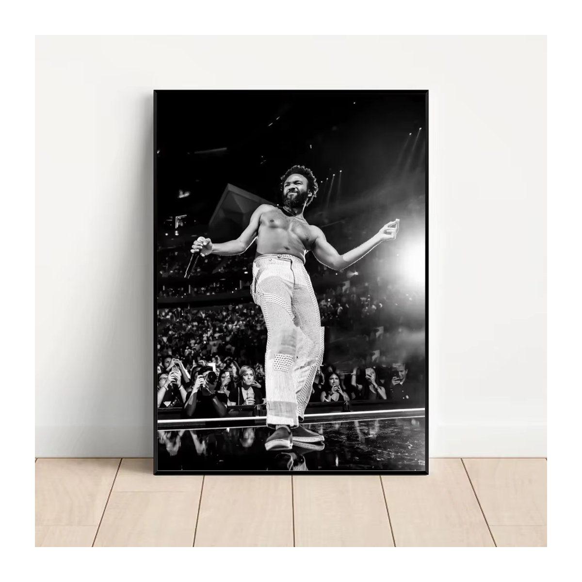 Vintage Gambino Poster Wandkunst aus Papier mit Typografie und Porträt in Mehrfarbig - Bild 5