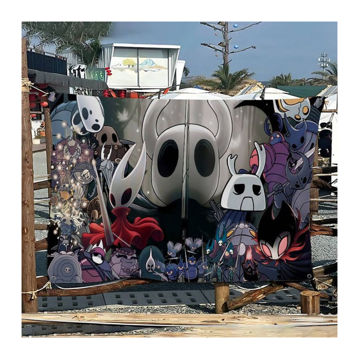 Vintage Hollow Knight Banner von Potdemiel, mehrfarbig, Textil, hängend mit Stange - Bild 1