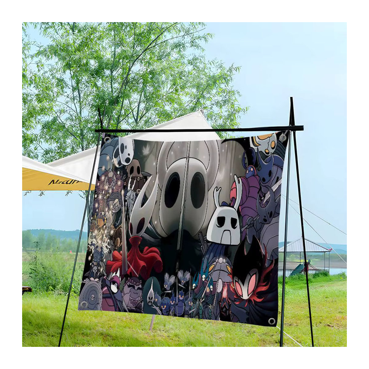 Vintage Hollow Knight Banner von Potdemiel, mehrfarbig, Textil, hängend mit Stange - Bild 3