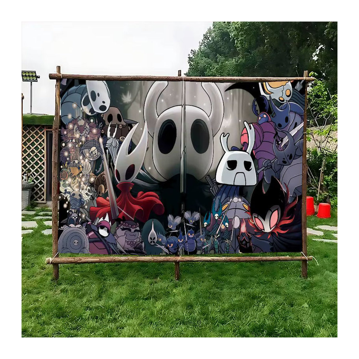 Vintage Hollow Knight Banner von Potdemiel, mehrfarbig, Textil, hängend mit Stange - Bild 4