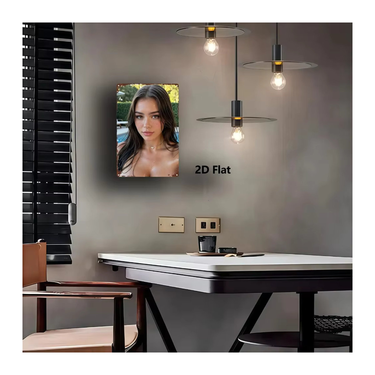 Vintage Iron Woman Wandkunst Metallschild CIFBUY Mehrfarbig B/H: 30,48 x 30,48 cm - Bild 4