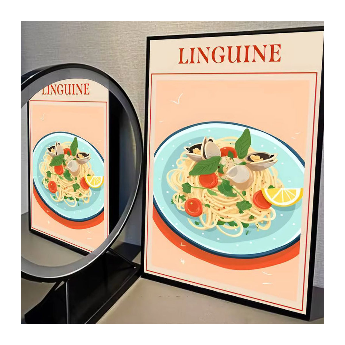 Vintage Italienische Pasta Poster von Moetch als mehrfarbige Wanddekoration im Hochformat - Bild 2