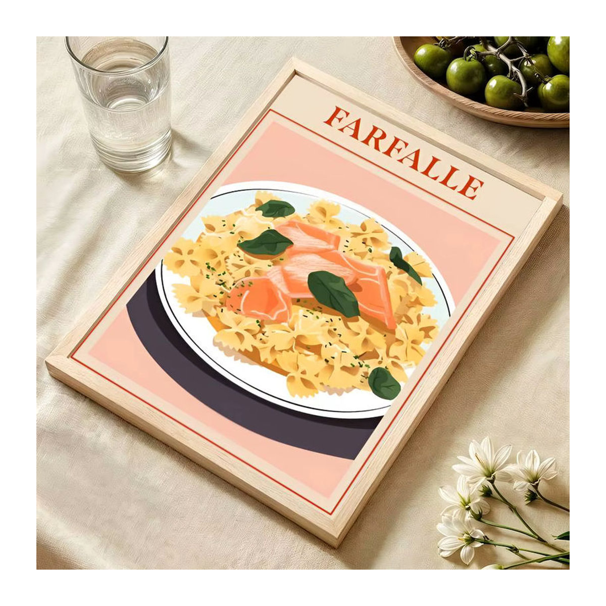 Vintage Italienische Pasta Poster von Moetch als mehrfarbige Wanddekoration im Hochformat - Bild 4