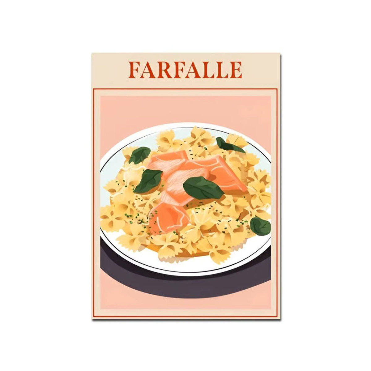 Vintage Italienische Pasta Poster von Moetch als mehrfarbige Wanddekoration im Hochformat - Bild 7