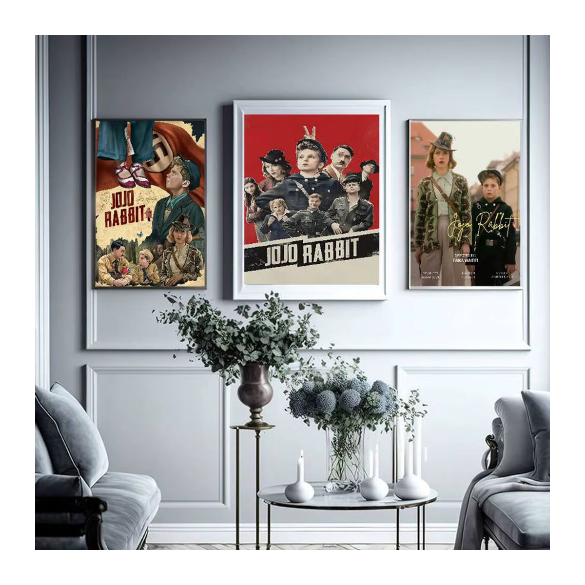 Vintage Jojo Rabbit Film Poster als wandmontierte Dekoration in Mehrfarbig, Hochformat, Rechteckig - Bild 2
