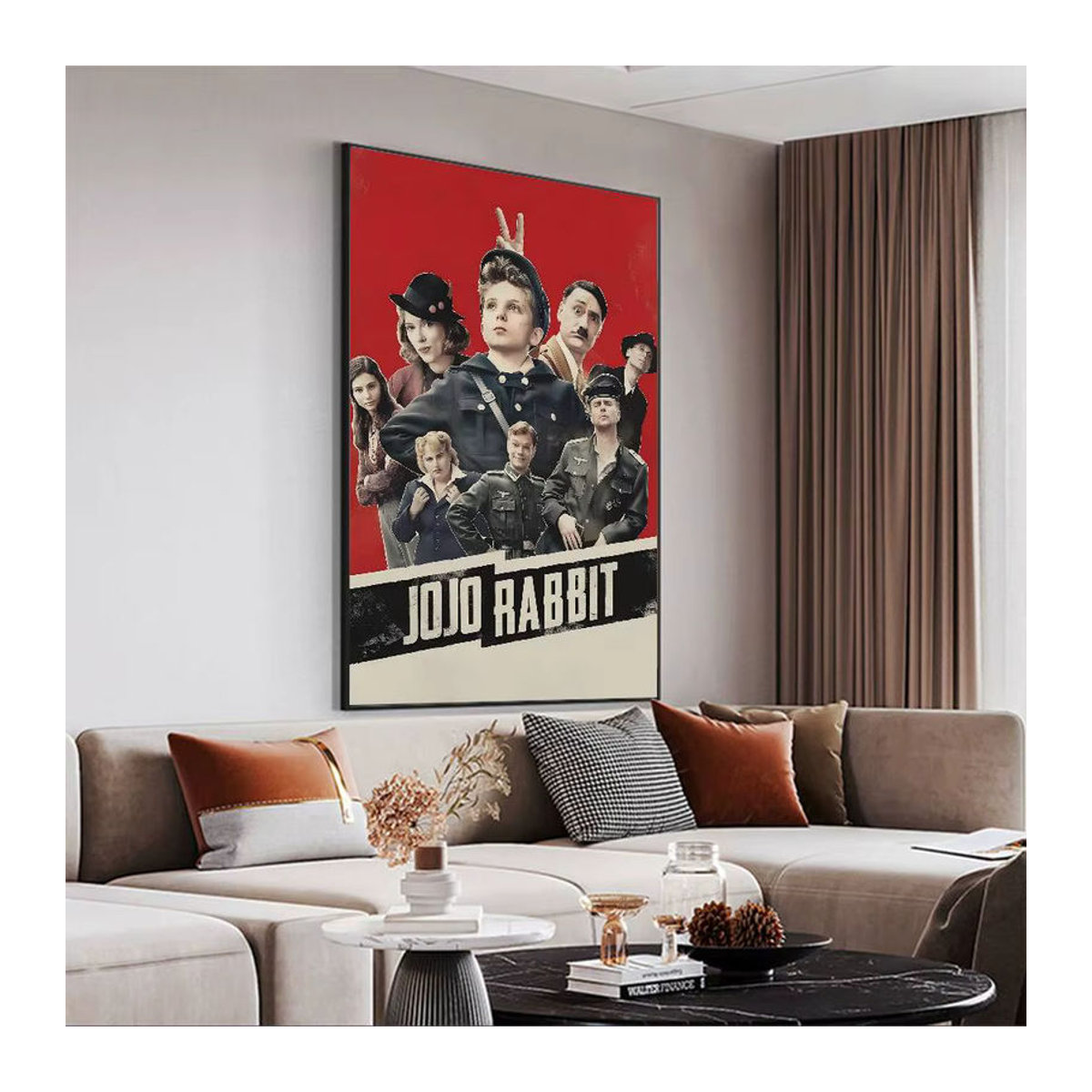 Vintage Jojo Rabbit Film Poster als wandmontierte Dekoration in Mehrfarbig, Hochformat, Rechteckig - Bild 3