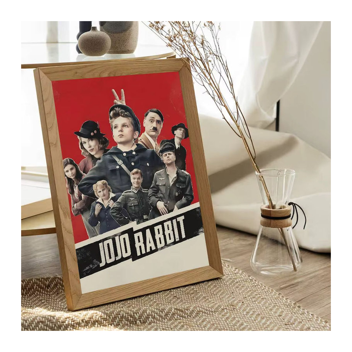 Vintage Jojo Rabbit Film Poster als wandmontierte Dekoration in Mehrfarbig, Hochformat, Rechteckig - Bild 5