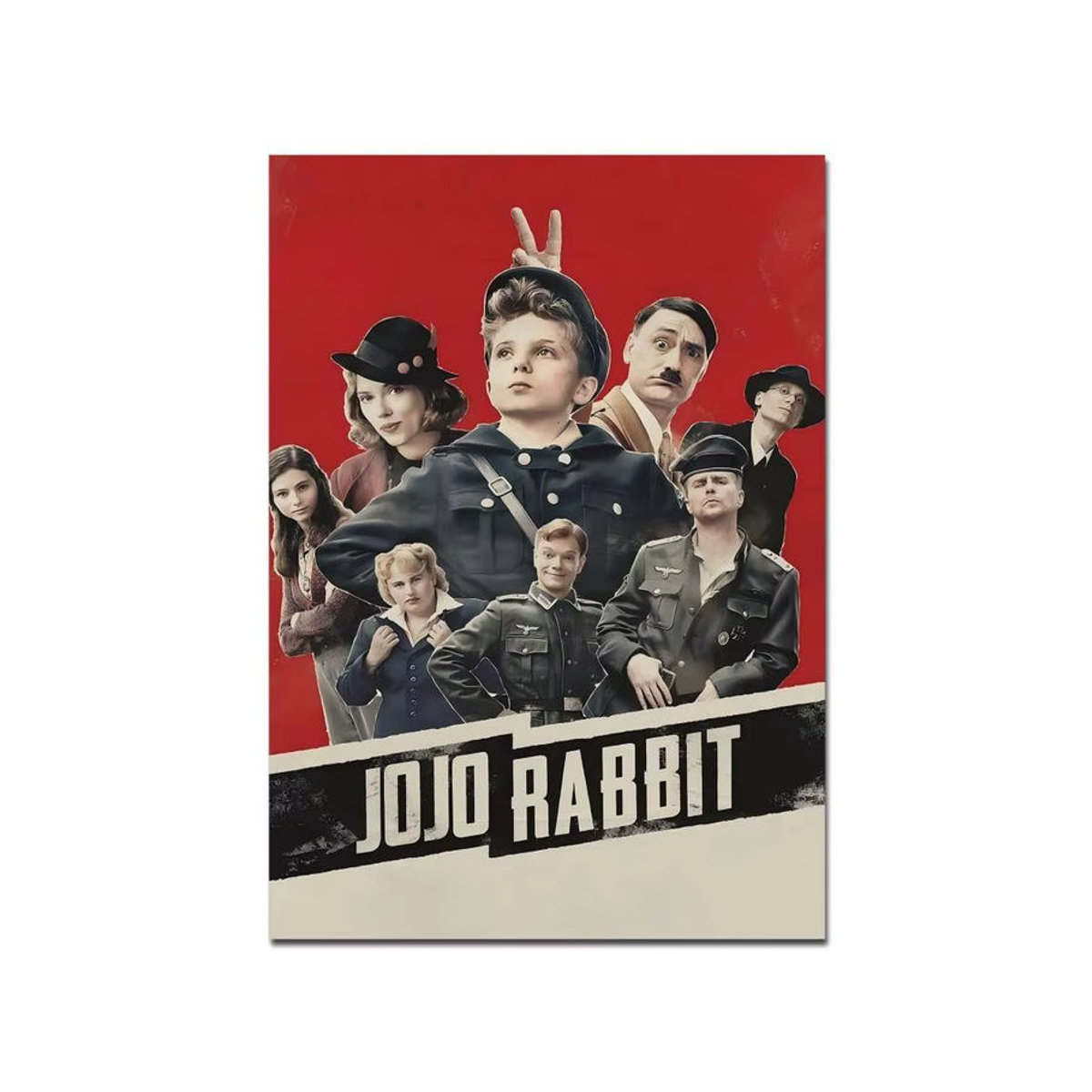 Vintage Jojo Rabbit Film Poster als wandmontierte Dekoration in Mehrfarbig, Hochformat, Rechteckig - Bild 7