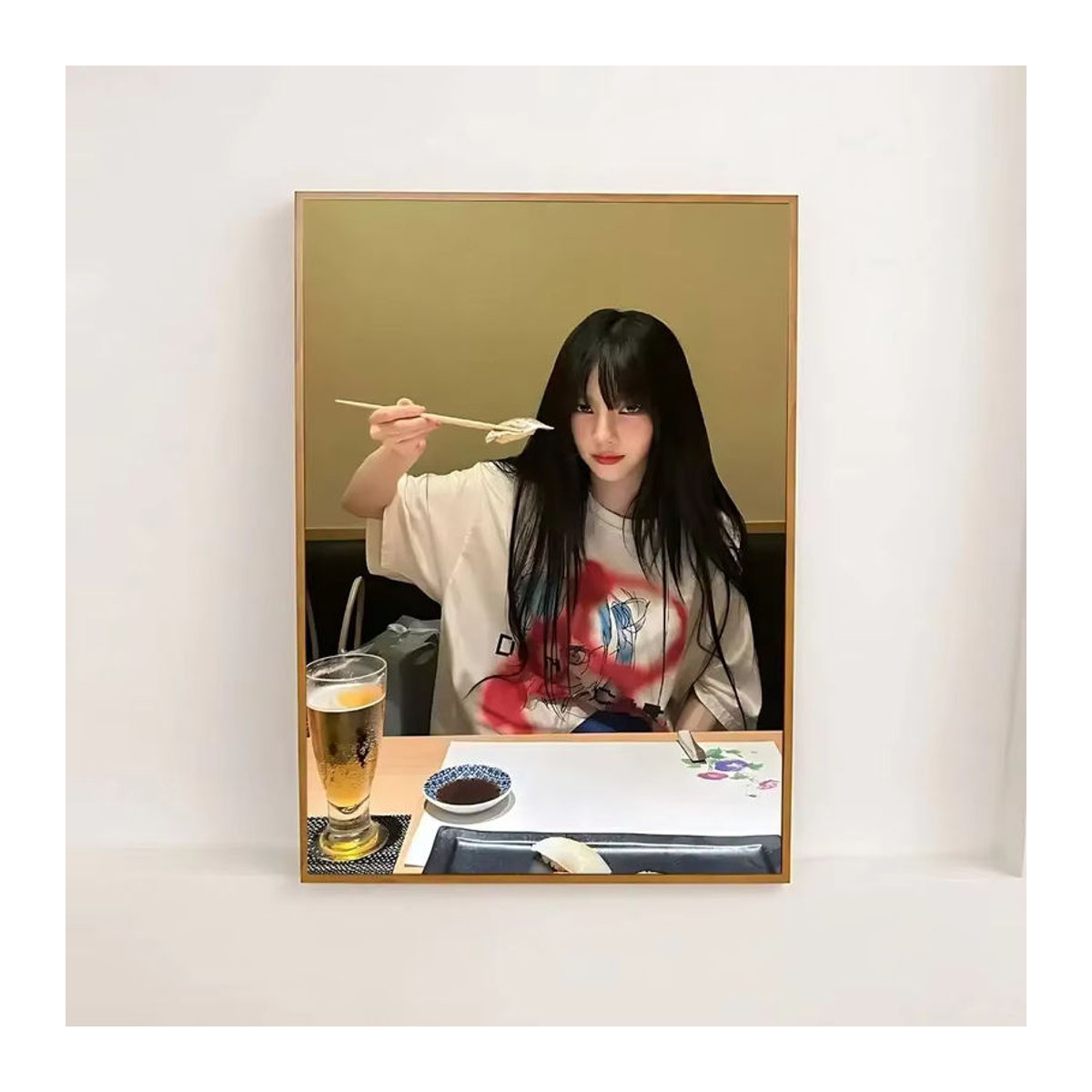 Vintage K-Pop Idol Karina Poster von Rastar, mehrfarbiges Wandgemälde aus Papier, ohne Rahmen, Hochformat - Bild 5