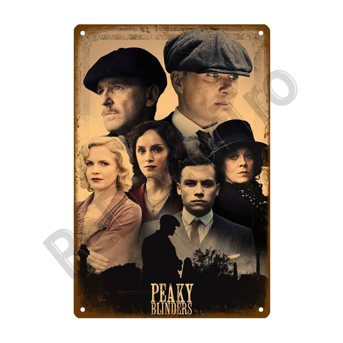 Vintage Kino Film Metallschild im Retro-Design für deine Wanddekoration, mehrfarbig, B/H/T: 30 x 20 x 0,3 cm - Bild 3