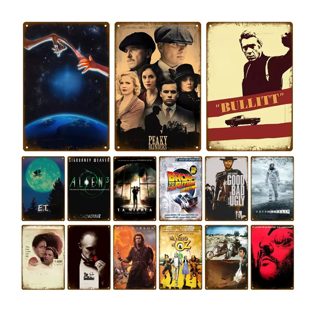 Vintage Kino Film Metallschild im Retro-Design für deine Wanddekoration, mehrfarbig, B/H/T: 30 x 20 x 0,3 cm - Bild 5