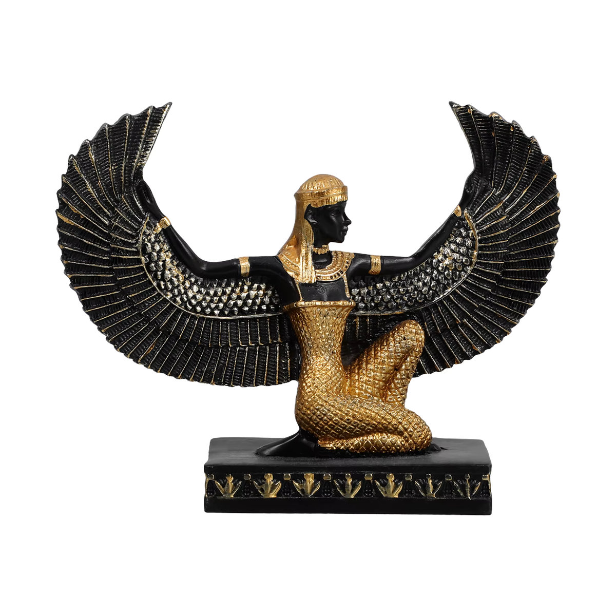 Vintage Kunstharz-Statue in Schwarz als dekorative Skulptur für dein Wohnzimmer, B/T/H: 40 x 33 x 40 cm - Bild 1