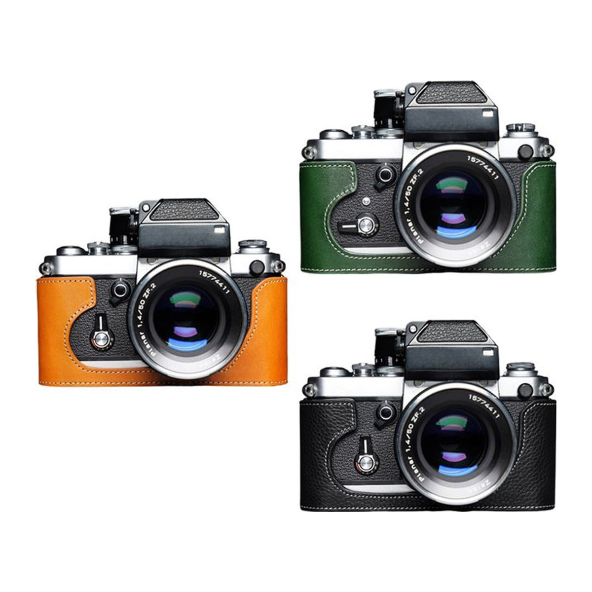 Vintage Leder Halbe Kameratasche für Nikon F2 F2A F2AS F FA in Mehrfarbig - Bild 1