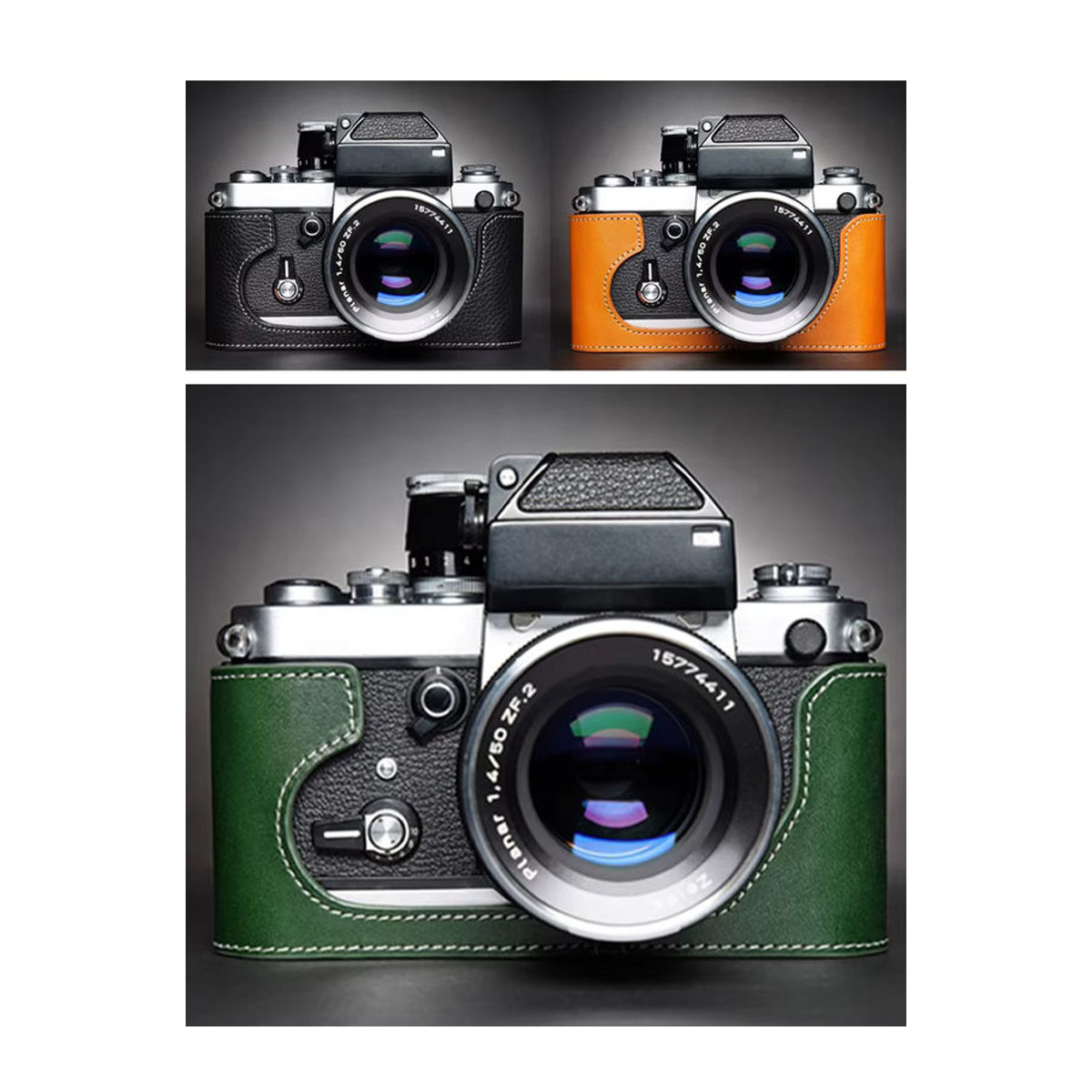 Vintage Leder Halbe Kameratasche für Nikon F2 F2A F2AS F FA in Mehrfarbig - Bild 2