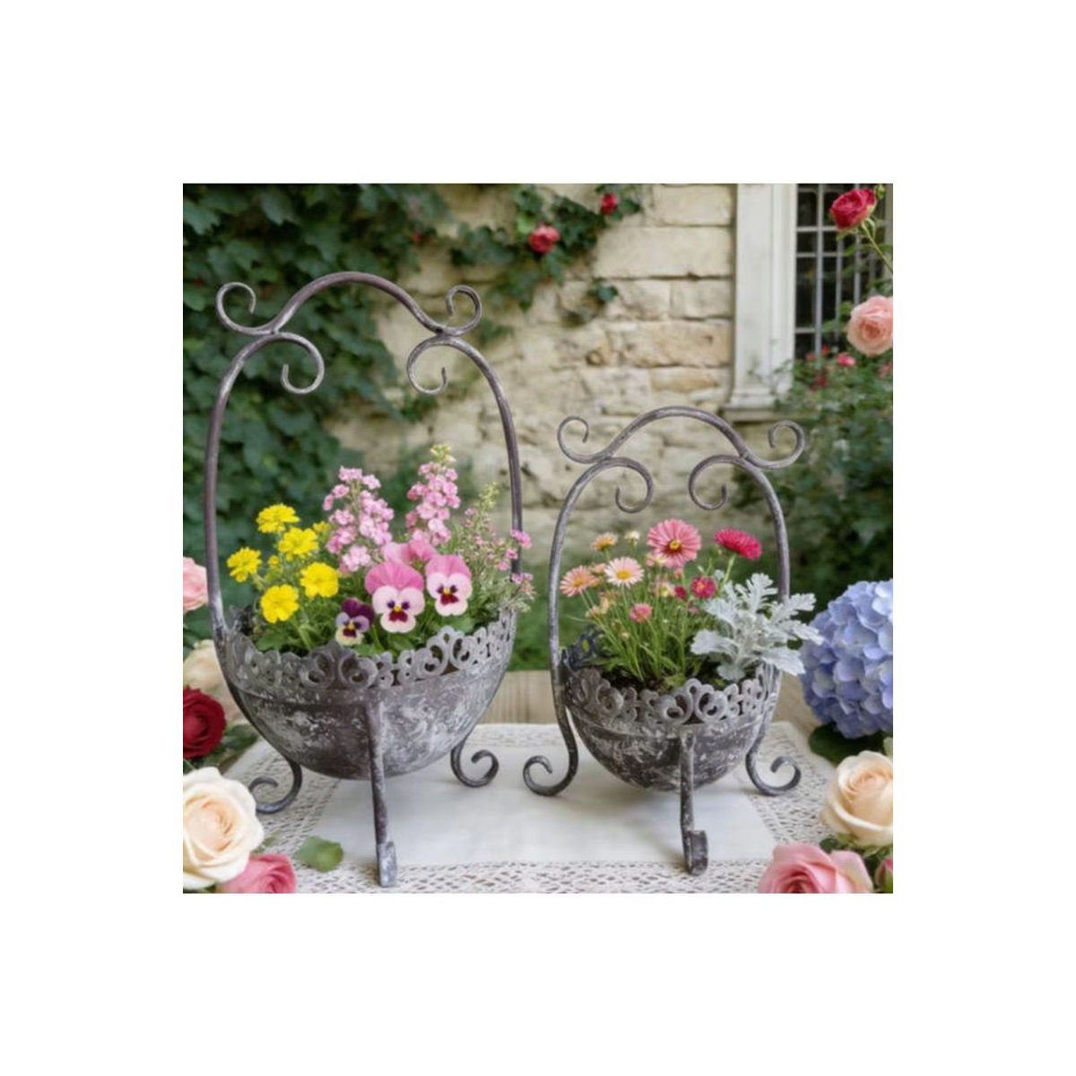 Vintage Metall-Blumenvase von FGFTDJGY in Mehrfarbig für Tischdekoration und Schnittblumen - Bild 4