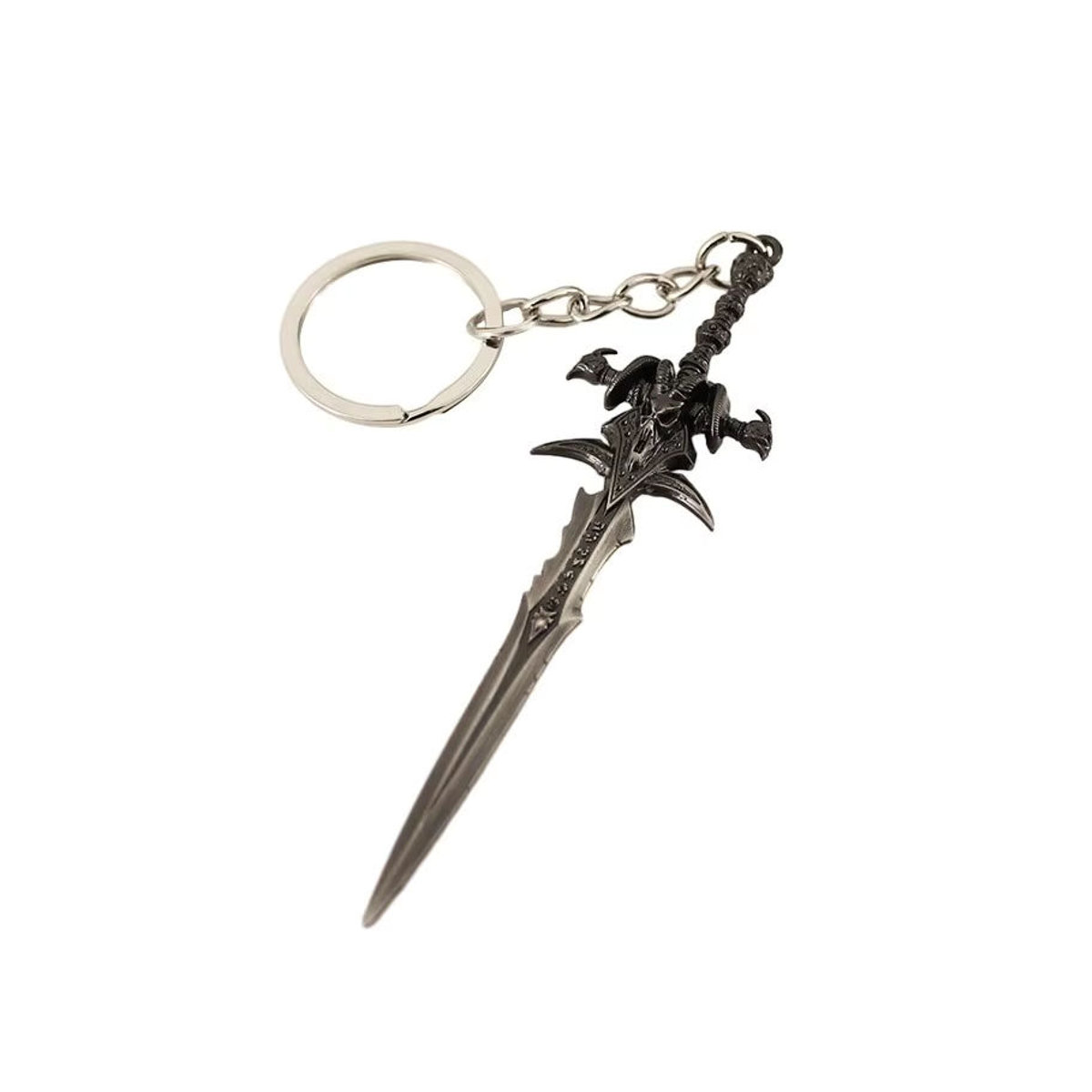 Vintage Metall Schwert Modell Frost Mourne Welt von War Crafts als Desktop Ornament und Schlüsselanhänger in Silber, Höhe: 9 cm - Bild 4