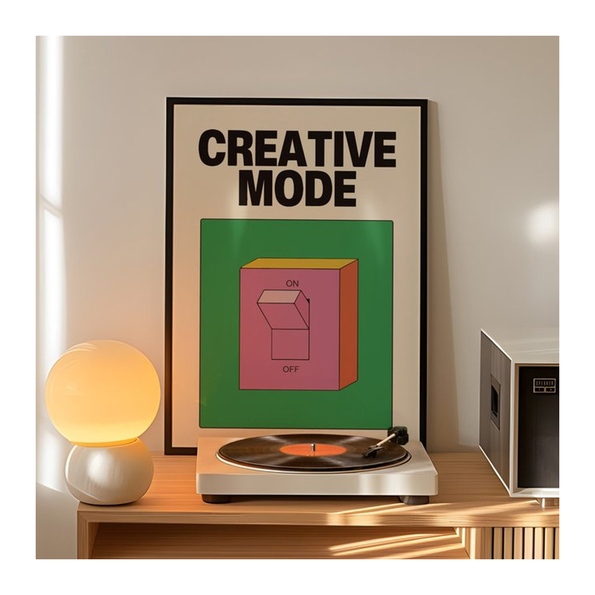 Vintage Mode Wandkunstdruck Leinwandmalerei mit Typografie als mehrfarbiges Poster im Hochformat für dein Wohnzimmer, die Küche oder das Kinderzimmer - Bild 1