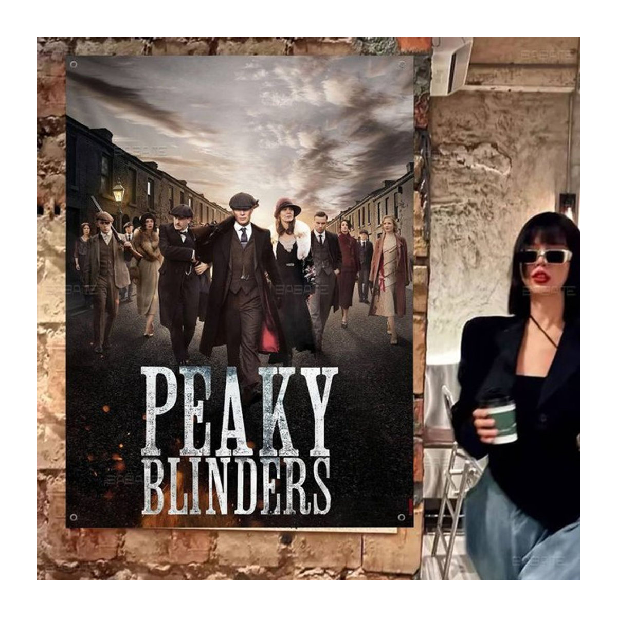 Vintage Peaky Blinders Party-Dekoration Mehrfarbige Wimpel-Girlande für deinen Geburtstag - Bild 1